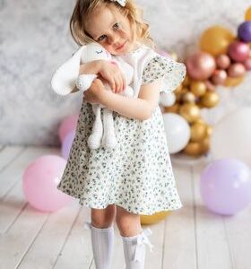 Lininė suknelė mergaitei Pieva